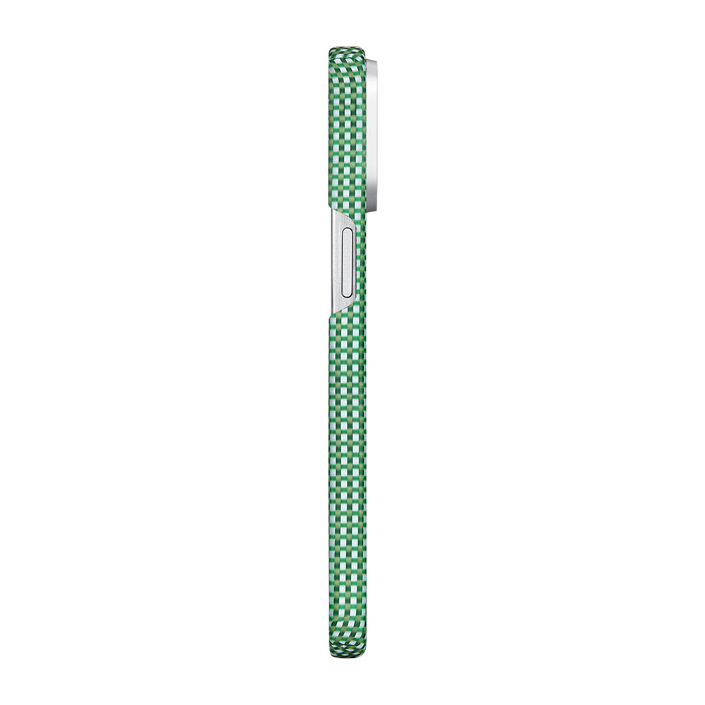 Pitaka Ultra-Slim Classic Serisi iPhone 15 Pro Max Magsafe Aramid Fiber Forest Green Kılıf Pitaka Ultra-Slim Classic Serisi iPhone 15 Pro Max Magsafe Aramid Fiber Forest Green Kılıf